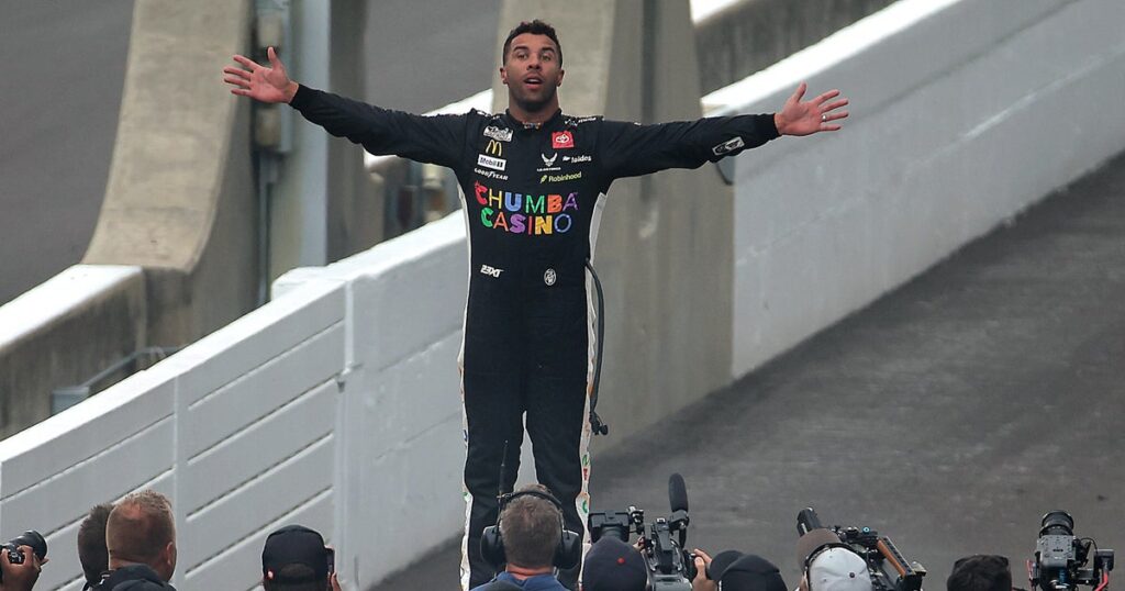 Bubba Wallace becomes first Black driver to win on Indianapolis Motor Speedway with Brickyard 400 victory