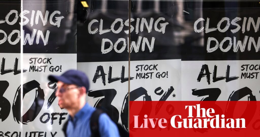 Company insolvencies fall in England and Wales, in ‘glimmer of relief’; Trump blasts Fed board – business live | Business