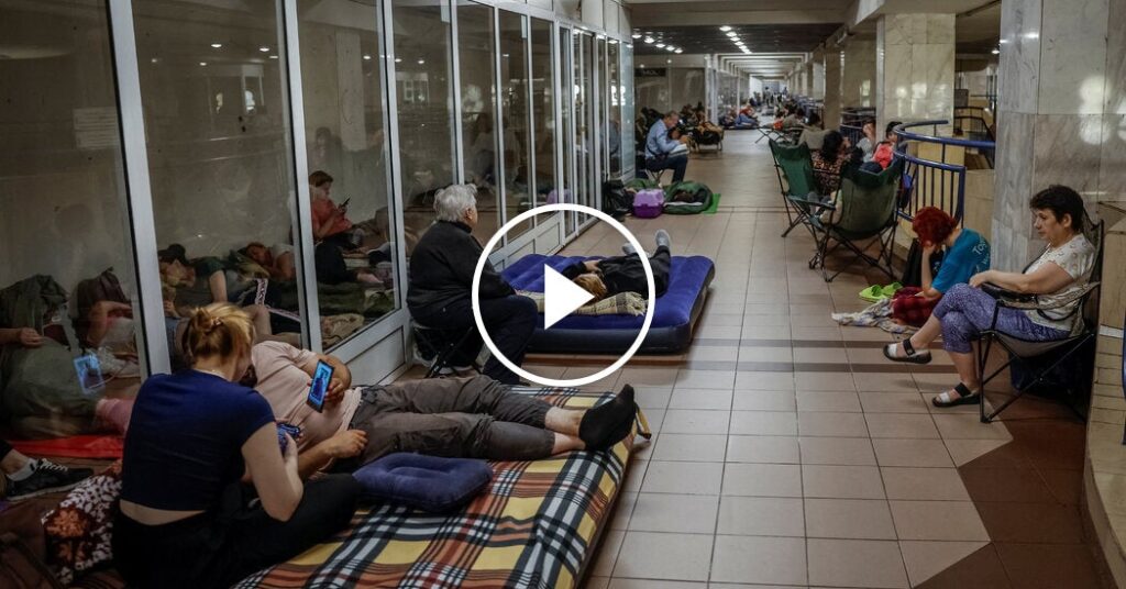 Crews in Ukraine Extinguish Flames From Russian Attacks