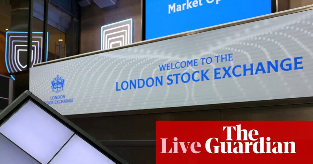 FTSE 100 share index hits record high as investors shrug off trade war fears – business live | Business