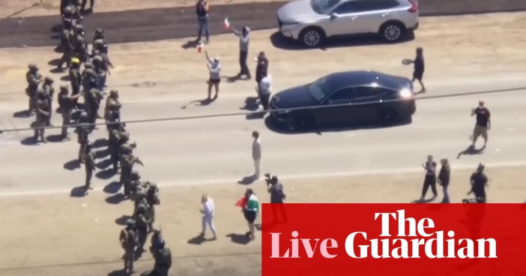 Federal officers use force on protesters during immigration raids at California farms | Trump administration