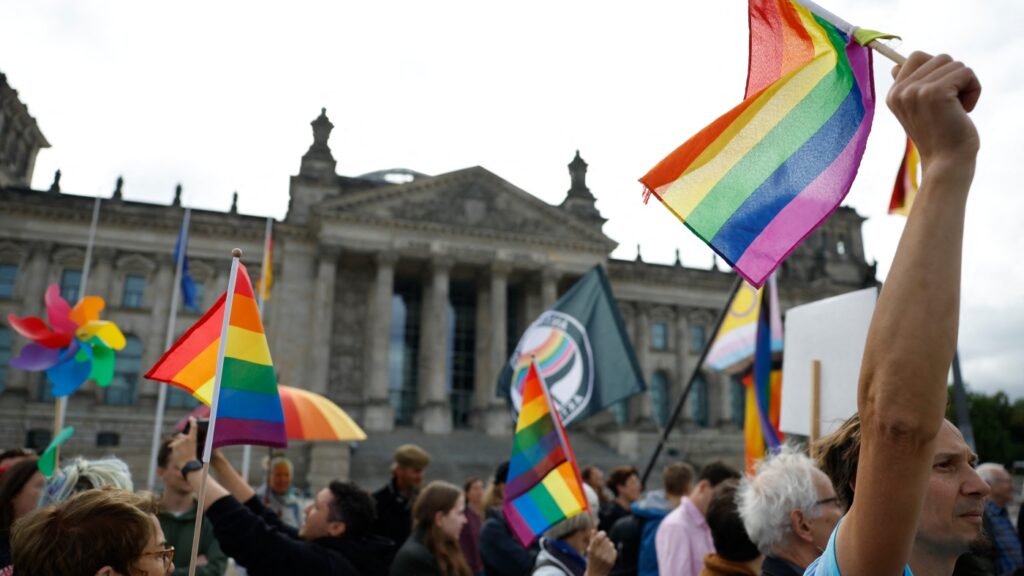 Germany’s rainbow flag ban, anti-LGBTQ incidents mar Pride : NPR Germany's rainbow flag ban, anti-LGBTQ incidents mar Pride : NPR