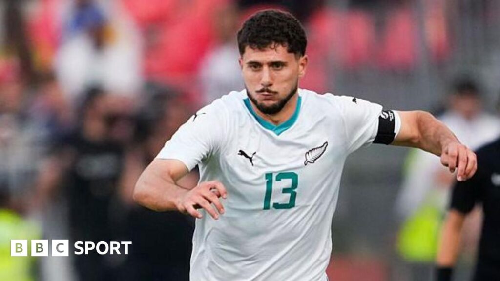 Liberato Cacace playing for New Zealand