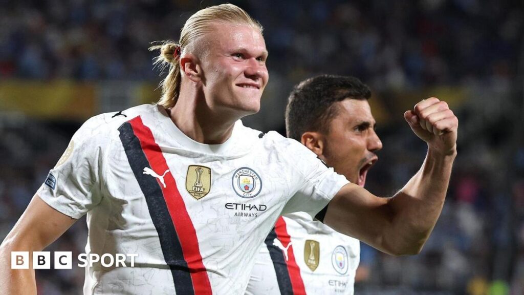 Erling Haaland celebrates