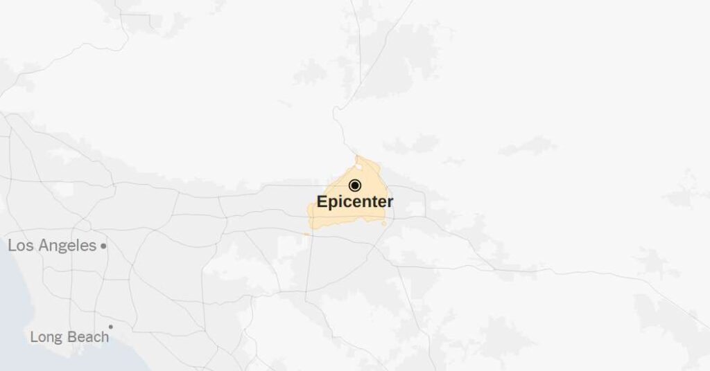 Map: 4.3-Magnitude Earthquake Strikes Southern California