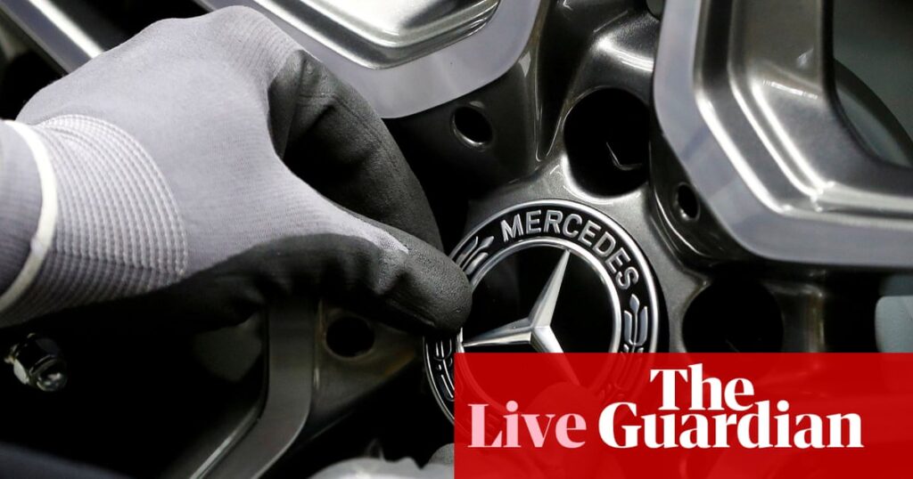 Mercedes-Benz and Porsche flag €800m in combined costs from Trump tariffs – business live | Business