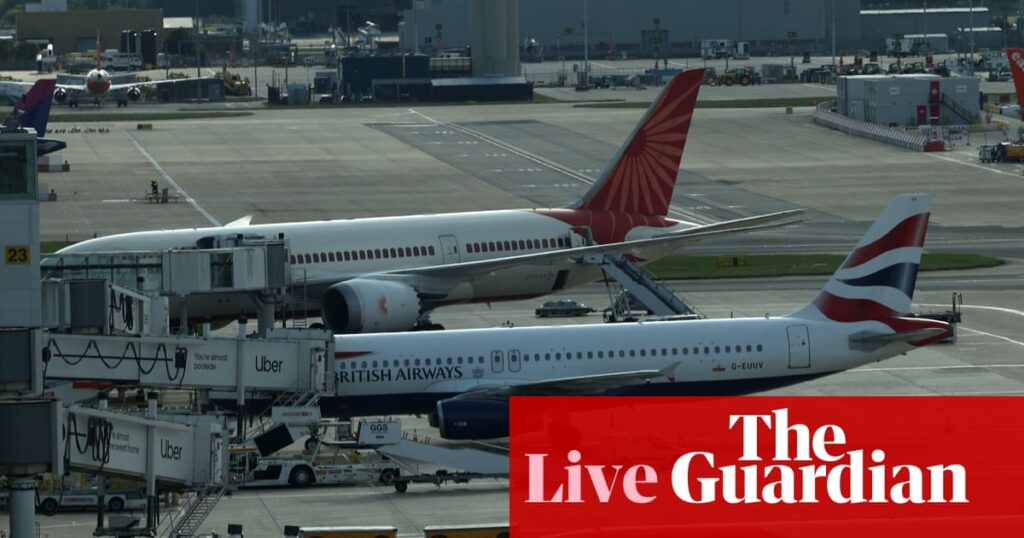 Pound on track for worst month in almost two years; ‘no evidence of malign activity’ behind UK airport disruption – business live | Business