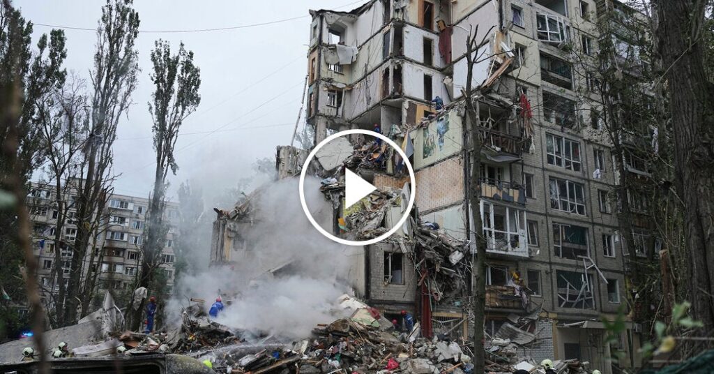 Russian Drones and Missiles Strike Kyiv