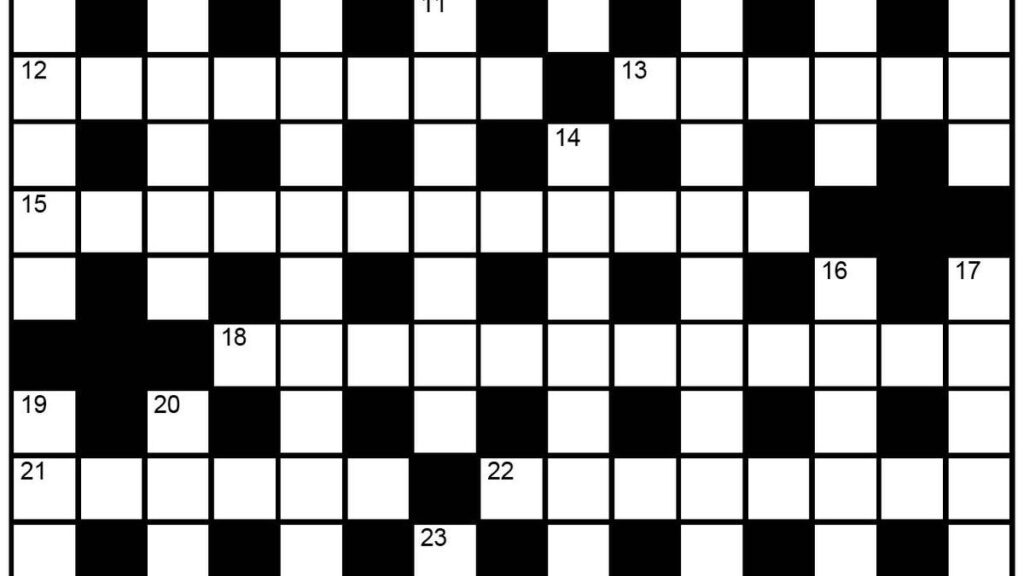 The Hindu Sunday Crossword #15