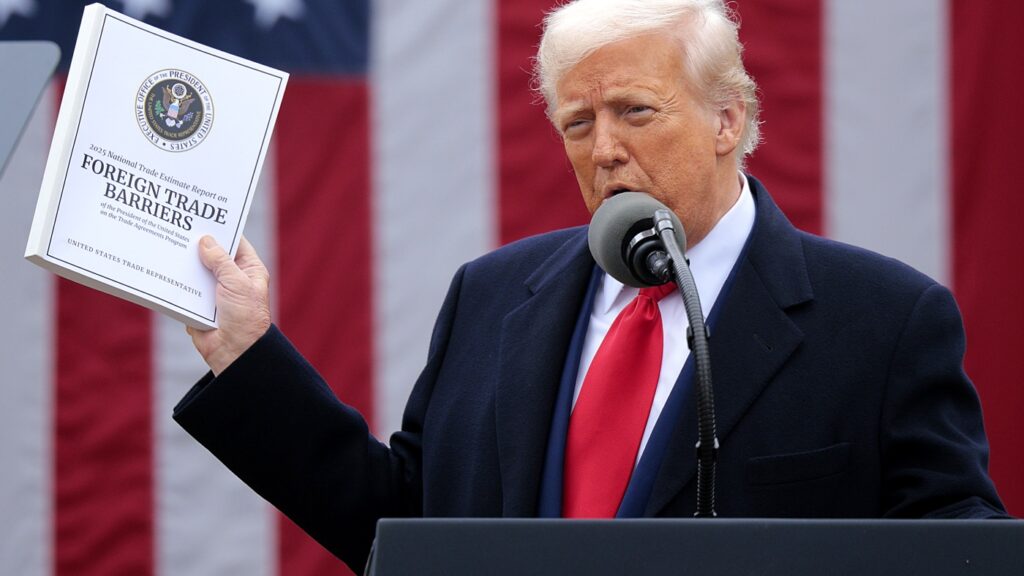 Why are stocks at record highs despite looming tariffs? : NPR