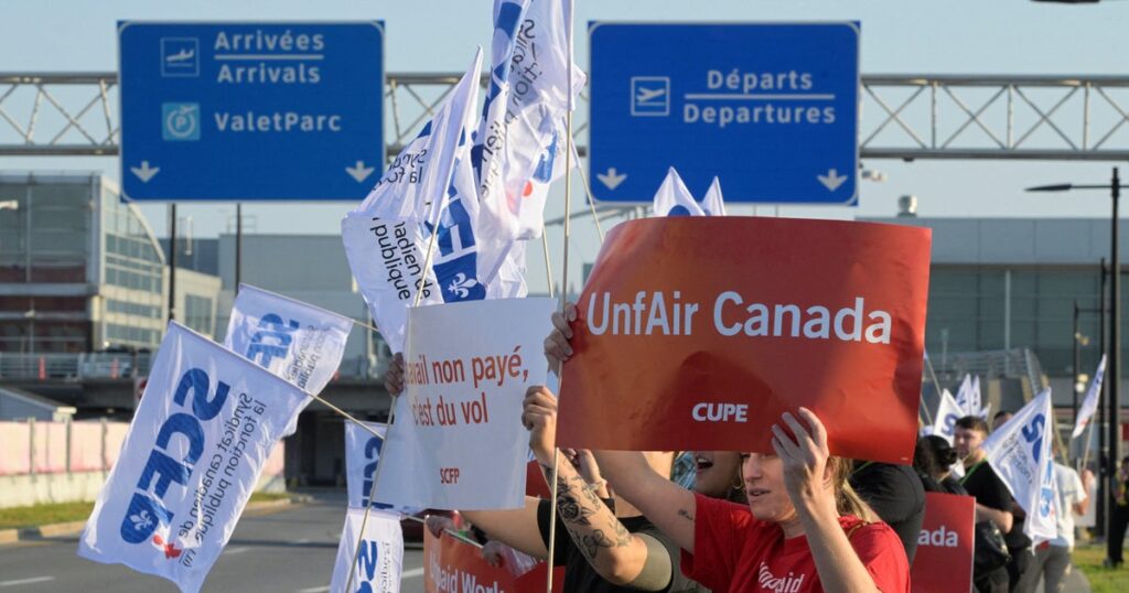 Air Canada suspends all operations as flight attendants go on strike after no deal reached
