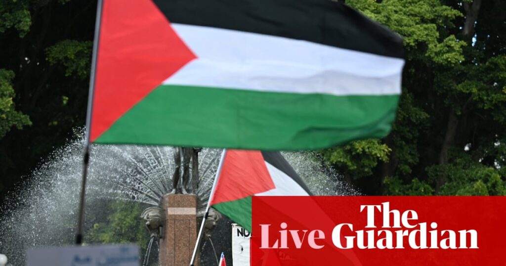 Australia news live: tens of thousands to join pro-Palestine march across Sydney Harbour Bridge; wild weather continues | Australia news