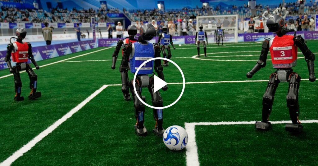 China Hosts Sports Competition for Humanoid Robots