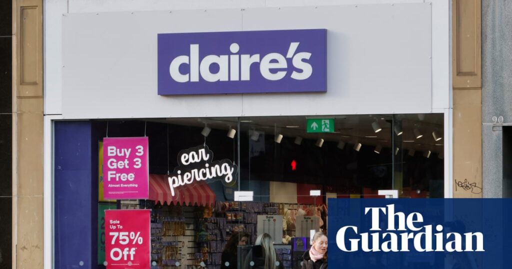 Claire’s files for US bankruptcy for second time in seven years | Retail industry