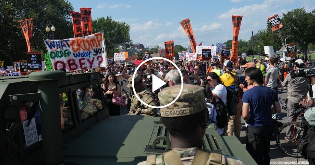 Hundreds Protest Trump’s National Guard Deployment in D.C.