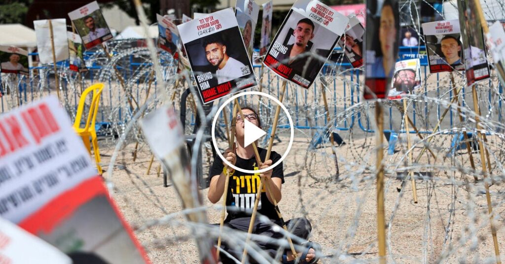 Hundreds Protest in Tel Aviv After Hostage Videos Surface From Gaza