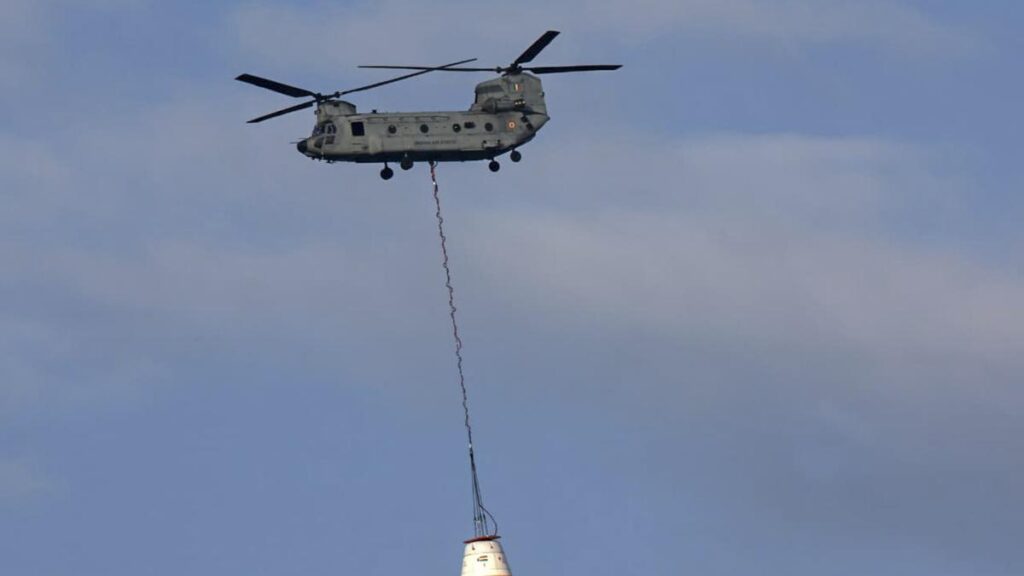 ISRO completes first integrated air drop test for Gaganyaan