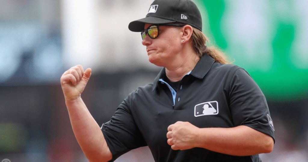 In an MLB first, woman umpires regular-season game