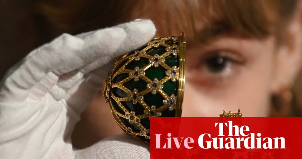 Oil and gold prices retreat on Ukraine optimism; Fabergé sold to US investment firm – business live | Business