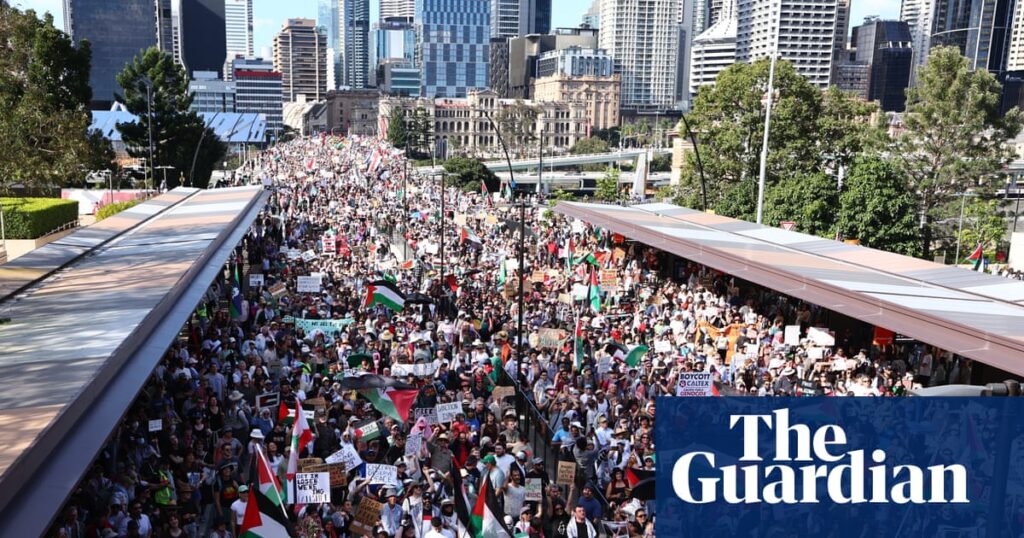 Pro-Palestine protesters fill the streets in cities and towns across Australia after Gaza famine declaration | Australia news