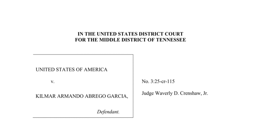 Read Kilmar Aramando Abrego Garcia’s Motion