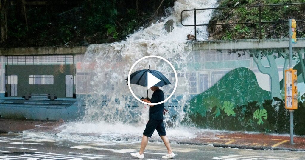 Record-Breaking Rain Pounds Hong Kong
