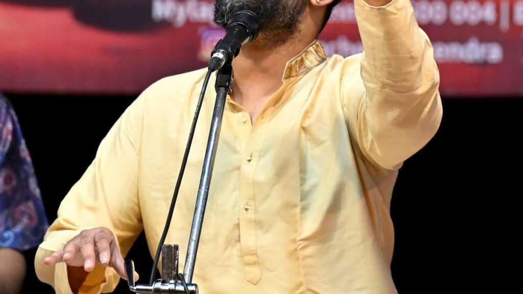 Sid Sriram chose a pure Carnatic repertoire for his concert at a famous temple in Singapore