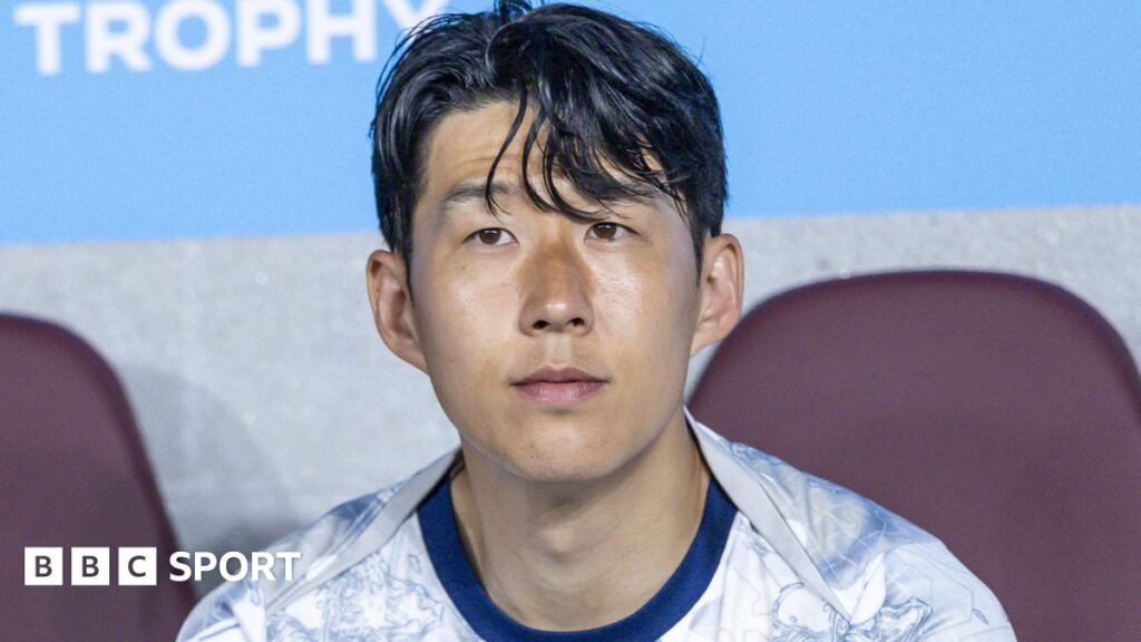 Son Heung-min: Tottenham captain to leave this summer after 10 years at club Son Heung-min watches on during Tottenham's pre-season victory over Arsenal