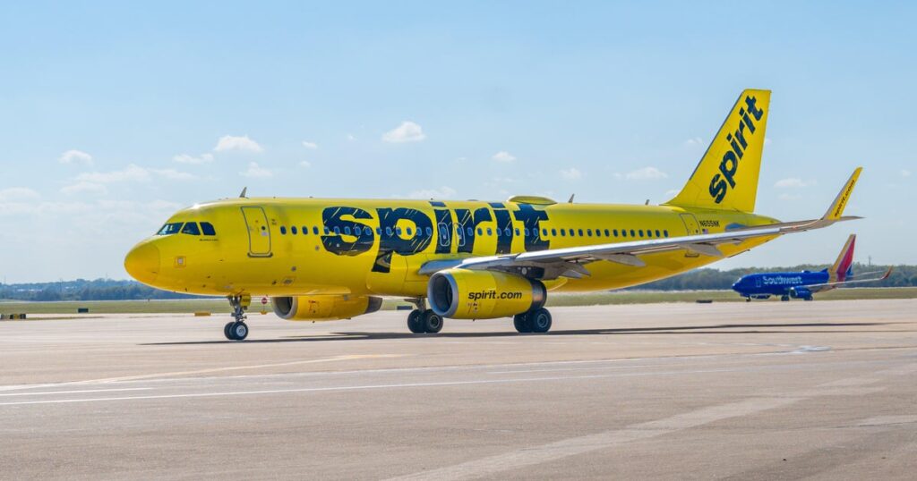 Spirit shares plunge after airline sounds alarm on its ability to stay in business