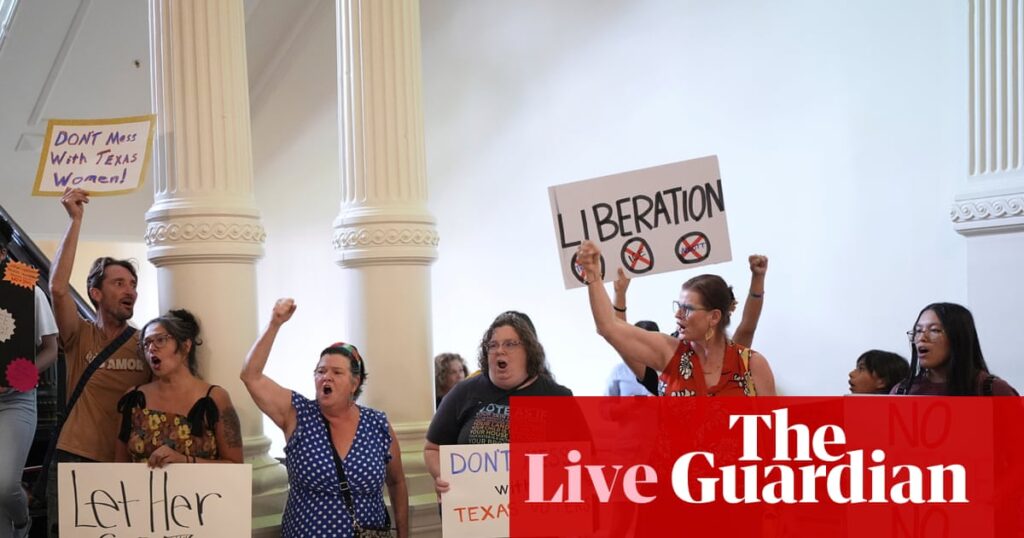 Texas house convenes as Republicans set to approve Trump-backed congressional map – live | US news