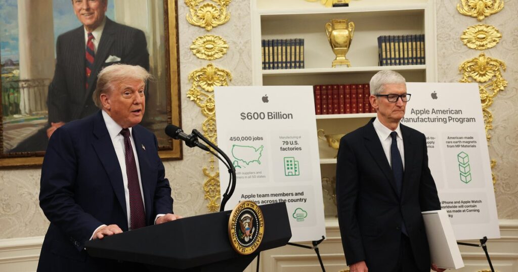 Trump, Apple announce new $100 billion commitment to manufacturing in U.S.