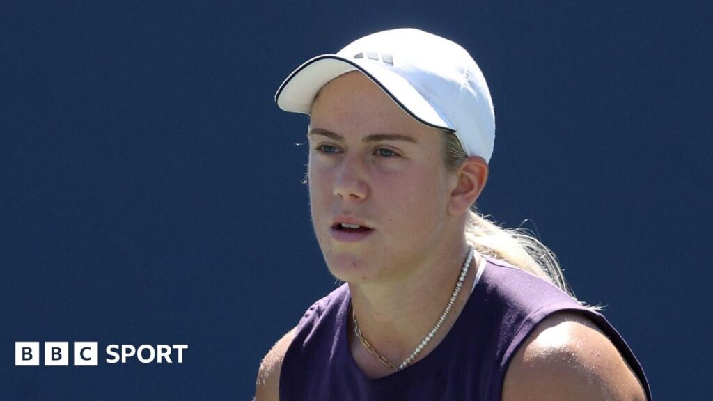 Sonay Kartal waits to return a serve at the 2025 US Open