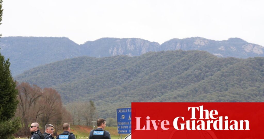 Victoria police shooting live updates: residents told to stay home as police search for offender who allegedly killed two officers | Porepunkah shooting