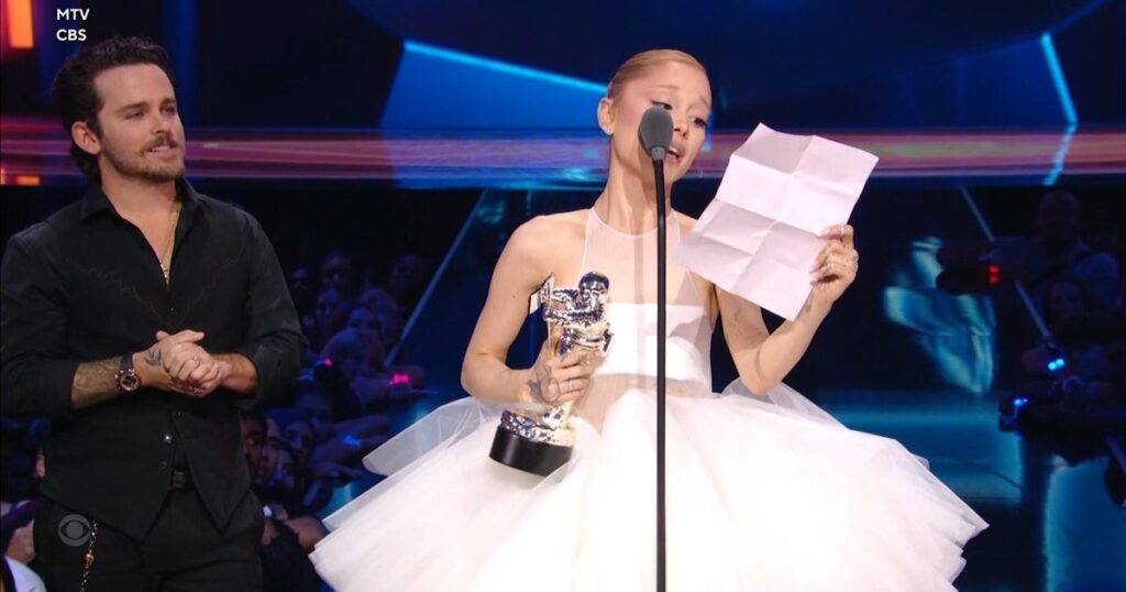 Ariana Grande and Lady Gaga win big at the VMAs. See highlights from the awards show.