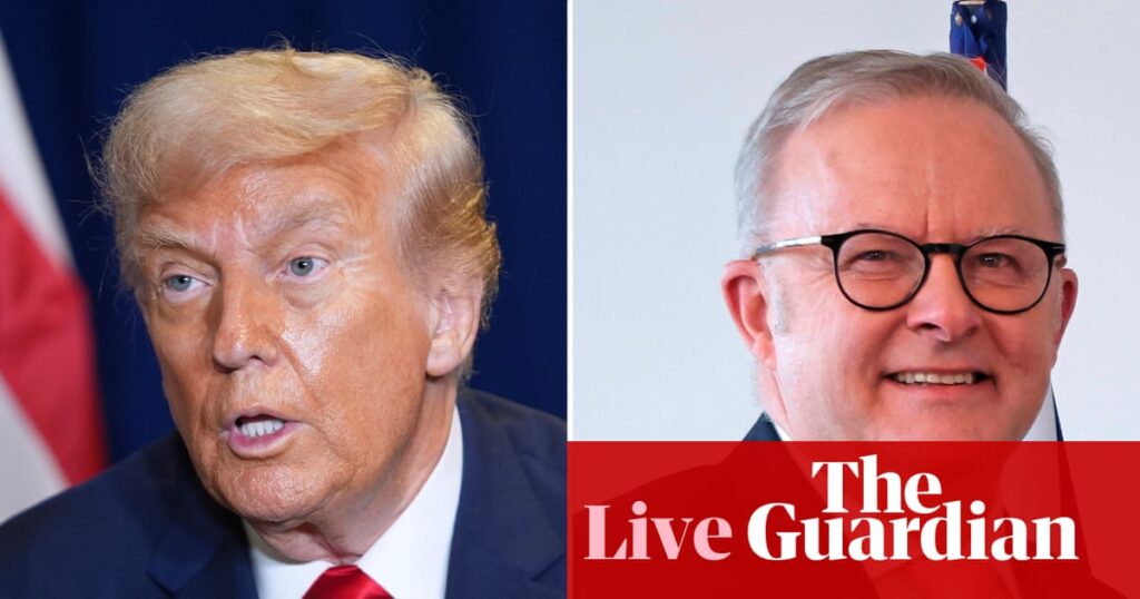 Australia news live: Albanese and Trump meet for first time and share ‘good conversation’ at New York reception | Australia news