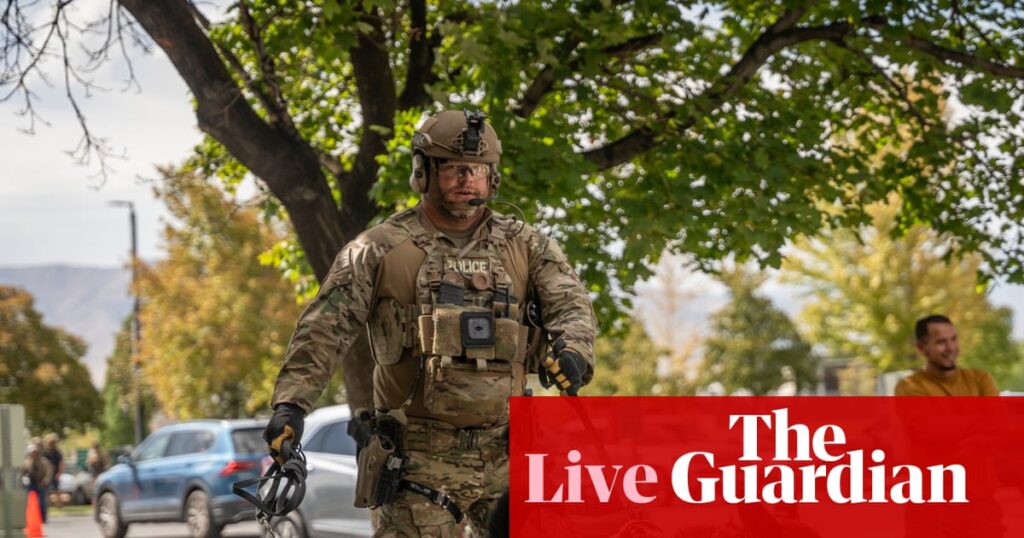 Charlie Kirk shooting latest: search for killer under way as Trump vows crackdown on ‘political violence’ | Charlie Kirk shooting