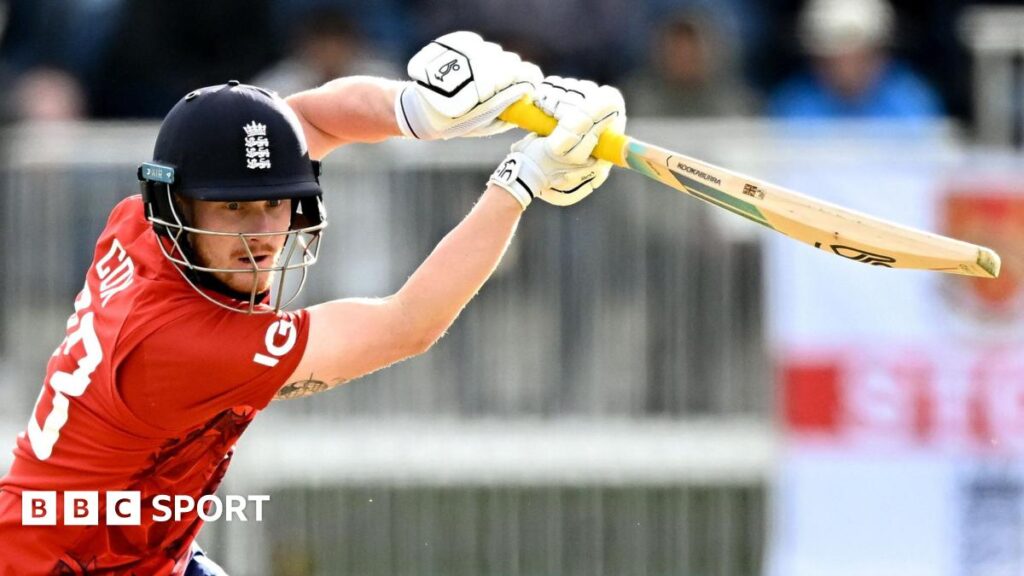 England batter Jordan Cox plays a shot