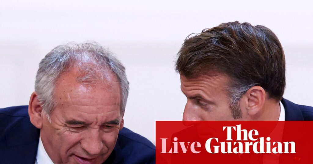 Europe live: Macron faces new political crisis with France prime minister François Bayrou threatened by confidence vote | Europe