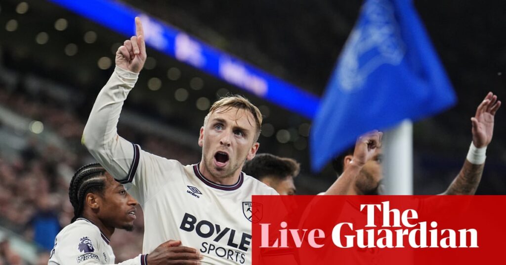 Everton v West Ham United: Premier League – live | Premier League