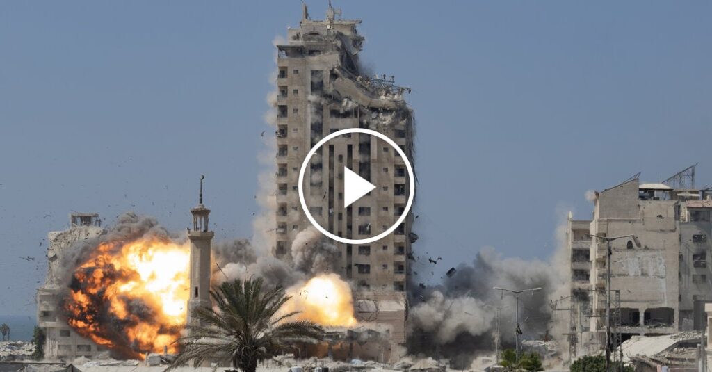 Israeli Strike Destroys Building in Gaza City