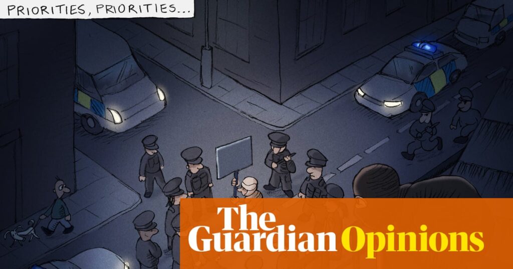 Jason White on the policing of protest in Britain – cartoon