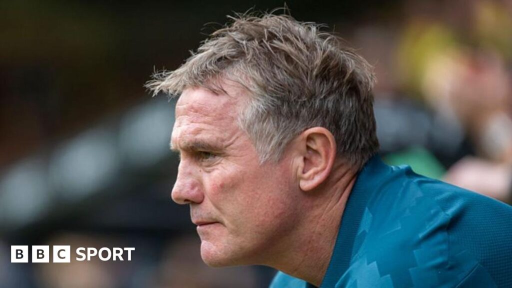 Wrexham boss Phil Parkinson has an intense look on his face