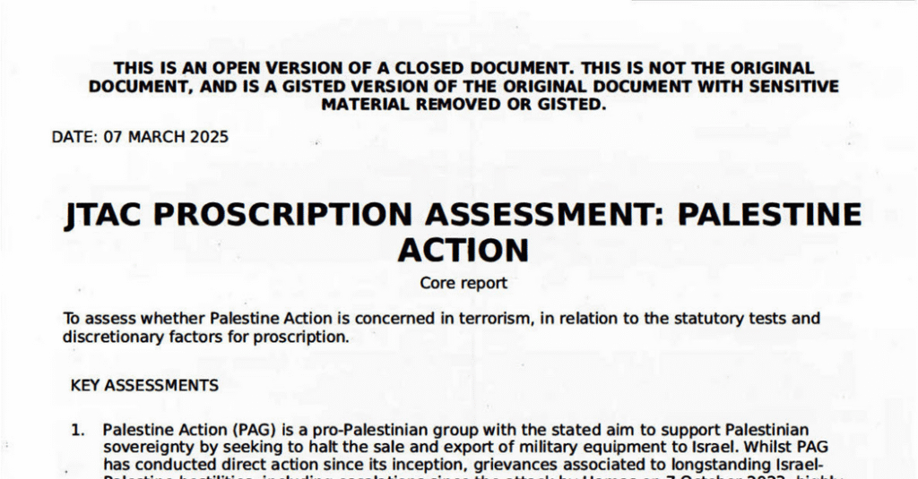 Read the U.K. Report on Palestine Action