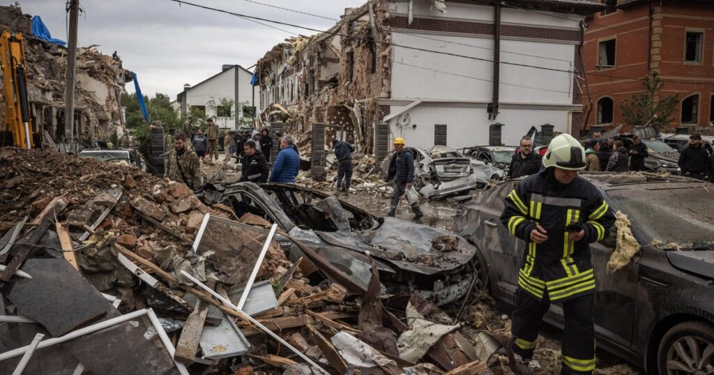 Russian drone, missile attack on Kyiv kills at least 4