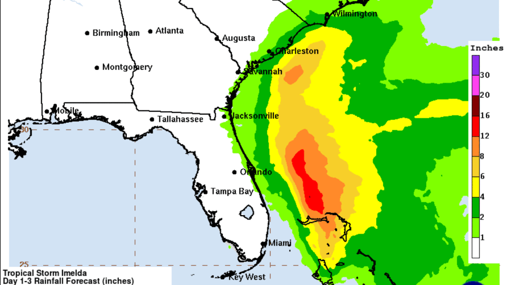 Southeast U.S. braces for Tropical Storm Imelda : NPR