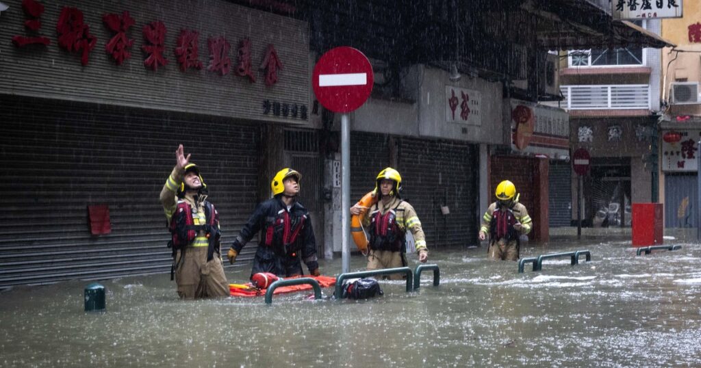 Super Typhoon Ragasa pummels Hong Kong, southern China, after killing 14 people in Taiwan