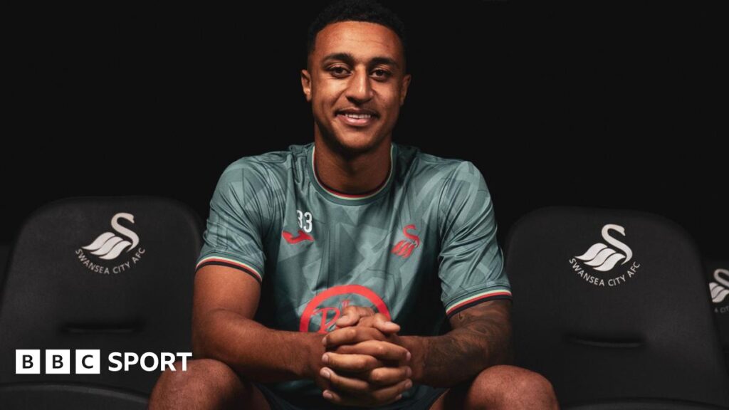 Adam Idah at Swansea's training ground