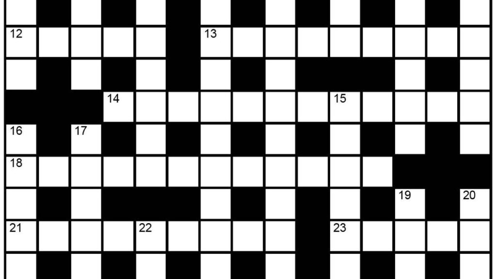 The Hindu Sunday Crossword #21