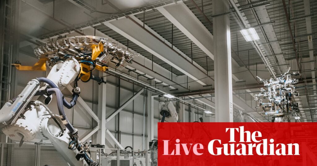 UK private sector growth hits four-month low as JLR production shutdown hurts manufacturing – business live | Business