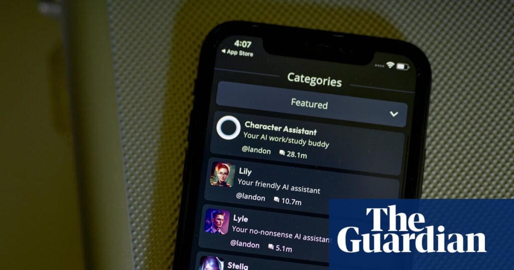 Character.AI bans users under 18 after being sued over child’s suicide | Artificial intelligence (AI)
